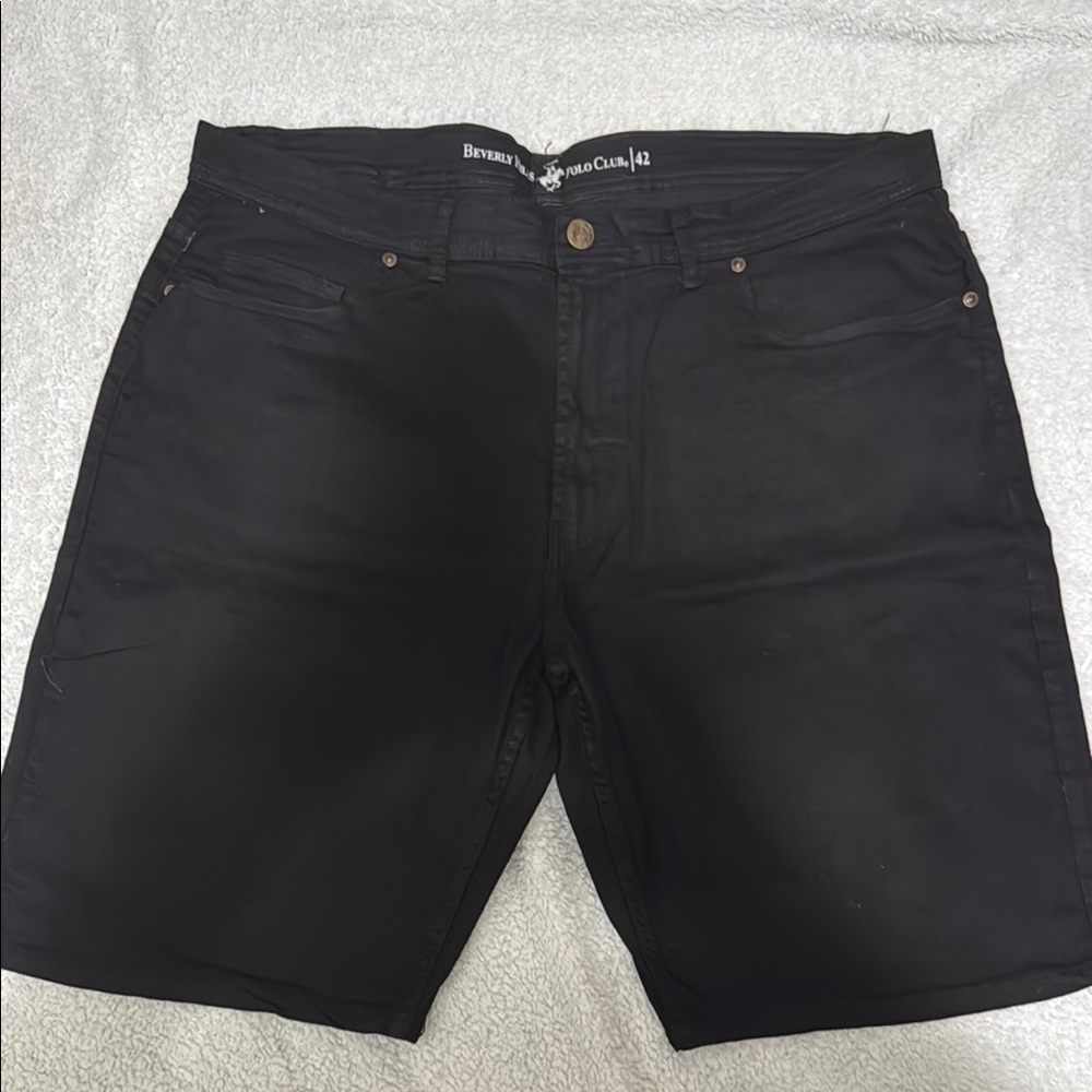 Beverly Hills Polo Club Black Flat Front Shorts